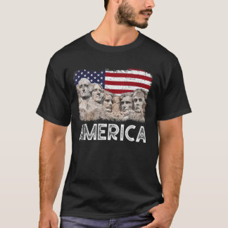 T-shirt Drapeau Rushmore du 45e Rushmore Mount American