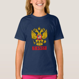 T-shirt Drapeau Russe Aigle Impérial Enfants Orthodoxes Ru