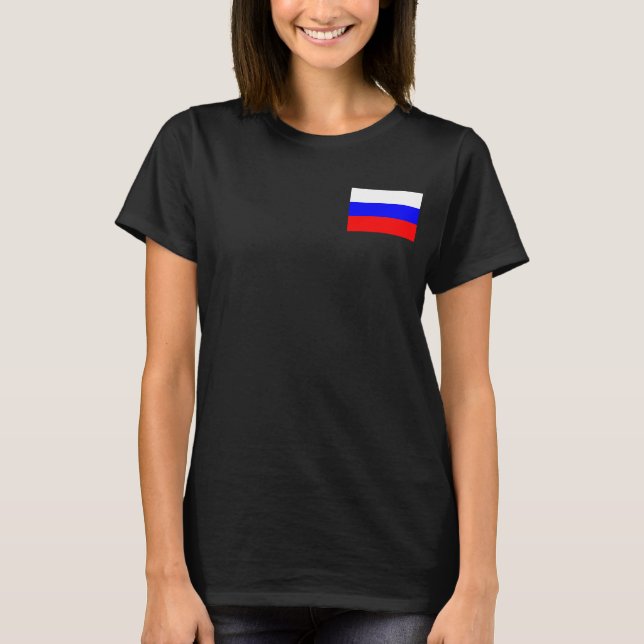T-shirt Drapeau russe Motif moderne (Devant)