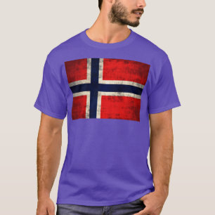 T-shirt Drapeau Rustique vintage De Norvège Norge Norvégie