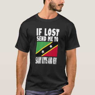 T-shirt Drapeau Saint-Kitts-et-Nevis Design Si perdu, envo
