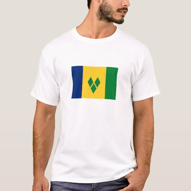 T-shirt Drapeau Saint-Vincent (Devant)