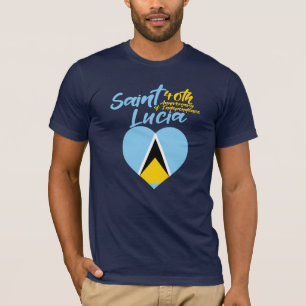 T-shirt Drapeau Sainte-Lucie 40e fête de l'indépendance