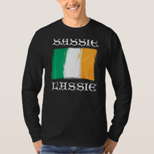 T-shirt Drapeau Sassie Lassie St Patrick's Day Irlande