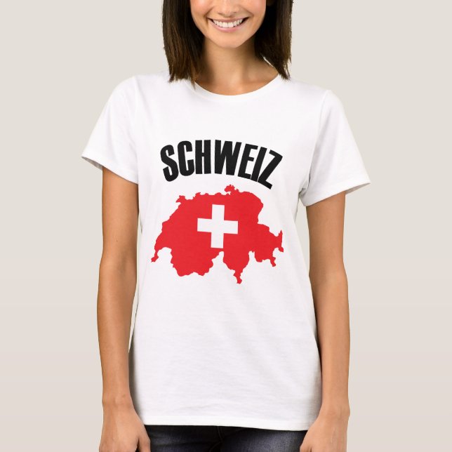 T-shirt Drapeau Schweiz Suisse (Devant)