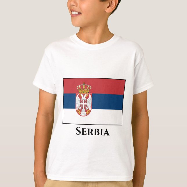 T-shirt Drapeau serbe (Devant)