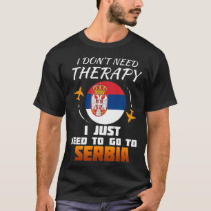 T-shirt Drapeau serbe I Serbie Drapeau I Vacances Serbie