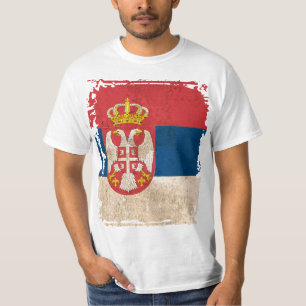 T-shirt Drapeau Serbie