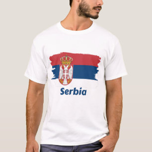 T-shirt Drapeau Serbie