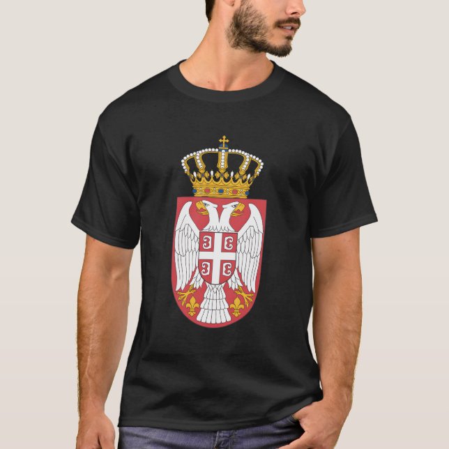 T-shirt Drapeau Serbie (Devant)