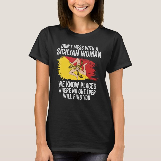 T-shirt Drapeau Sicile (Devant)