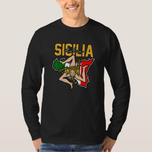 T-shirt Drapeau Sicile Sicile Palerme Italie 21