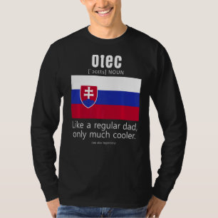 T-shirt Drapeau slovaque américain Fête des pères slovaque