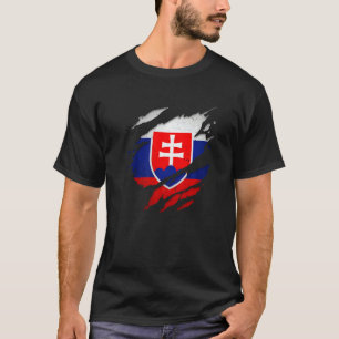 T-shirt Drapeau slovaque déchiré