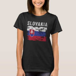 T-shirt Drapeau Slovaquie en détresse - Drapeau slovaque