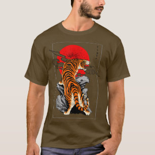 T-shirt Drapeau Soleil Levant Rouge Style Japon Tokyo Asie