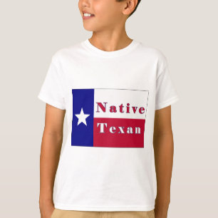 T-shirt Drapeau solitaire texan indigène d'étoile