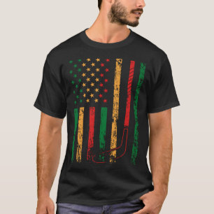 T-shirt Drapeau sportif américain Mois de l'histoire des N