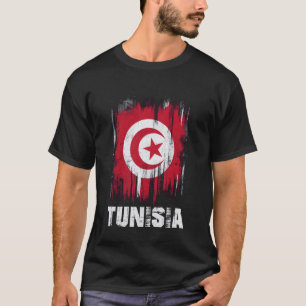 T-shirt Drapeau sportif et emblème national de la Tunisie