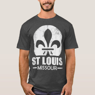 T-shirt Drapeau St Louis du Missouri État Vintage Fade