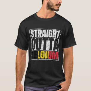 T-shirt Drapeau Stright Outta Belgique