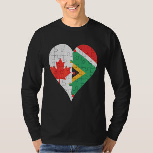 T-shirt Drapeau sud-africain canadien Cœur