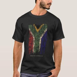 T-shirt Drapeau sud-africain vintage Drapeau sud-africain