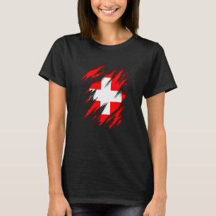 T-shirt Drapeau suisse Ch Che Swi Suisse