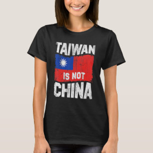 T-shirt Drapeau Taïwanais vintage Taïwan n'est pas la Chin