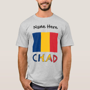 T-shirt Drapeau tchadien et tchadien Personnalisé
