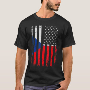 T-shirt Drapeau Tchèque Amérique Pride H République Tchèqu