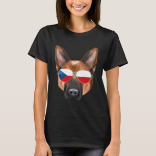 T-shirt Drapeau tchèque Berger allemand République tchèque