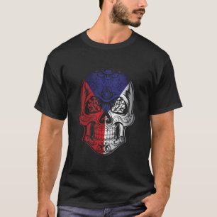 T-shirt Drapeau Tchèque Et Drapeau Rose