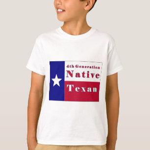 T-shirt Drapeau texan natif de 4e génération