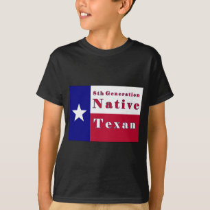 T-shirt Drapeau texan natif de 8e génération