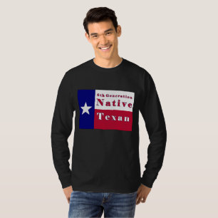 T-shirt Drapeau texan natif de 8e génération