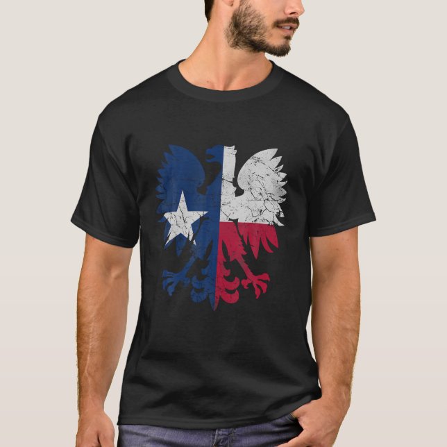 T-shirt Drapeau texan Polska Polska Polska Polska Polonais (Devant)