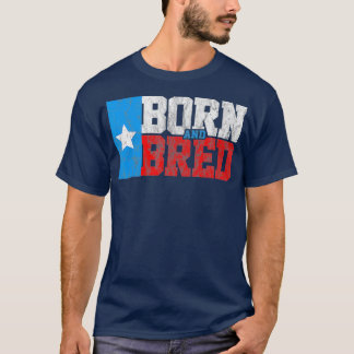 T-shirt Drapeau Texas Born et Bred vintage texas