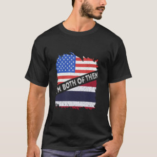 T-shirt Drapeau Thaïlande États-Unis Amérique Je Suis Les