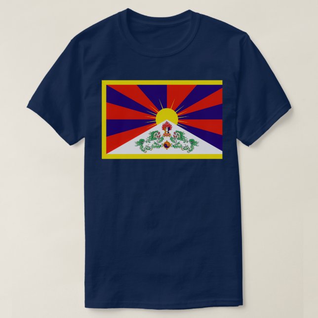 T-shirt Drapeau Tibet Tibétain Libre Tibet Himalaya Bouddh (Design devant)