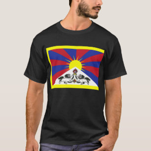 T-shirt Drapeau tibétain + l'OM mani