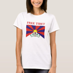 T-shirt Drapeau tibétain, THIBET LIBRE