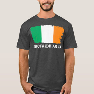 T-shirt Drapeau Tiocfaidh Ar La Ireland Retro Vintage