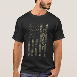 T-shirt Drapeau Tracy États-Unis en détresse Camo W Us
