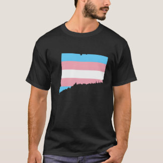 T-shirt Drapeau trans Connecticut LGBT Pride Soutien rétro