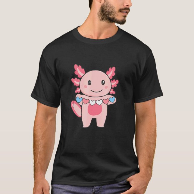 T-shirt Drapeau Transgenre Fierté Transgenre Lgbtq Axolotl (Devant)