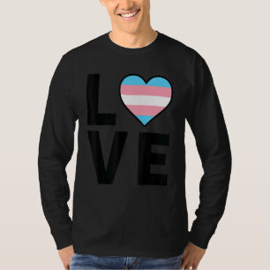 T-shirt Drapeau Transgenre Lgbtq Coeur Lgbtqia+ Transg Amo