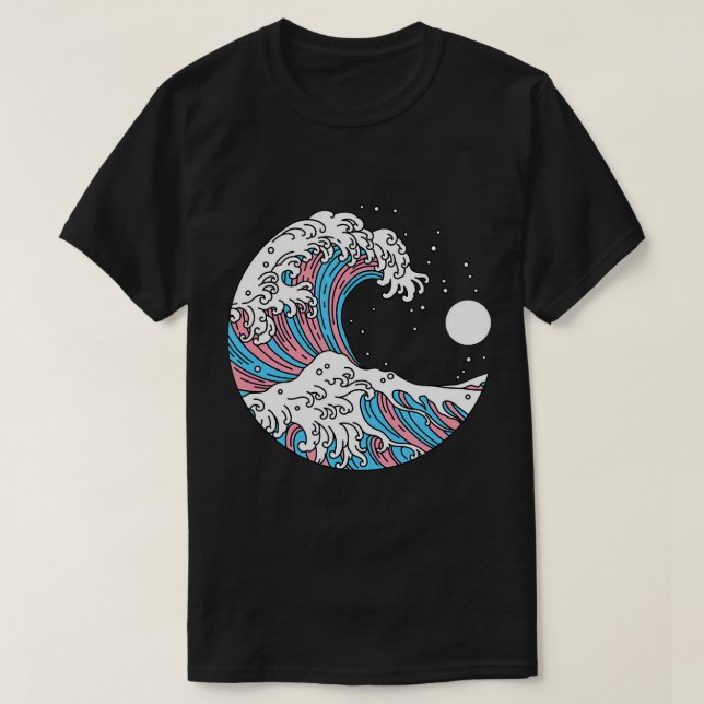 T-shirt Drapeau transgenre LGBTQ - Drapeau japonais (Design devant)