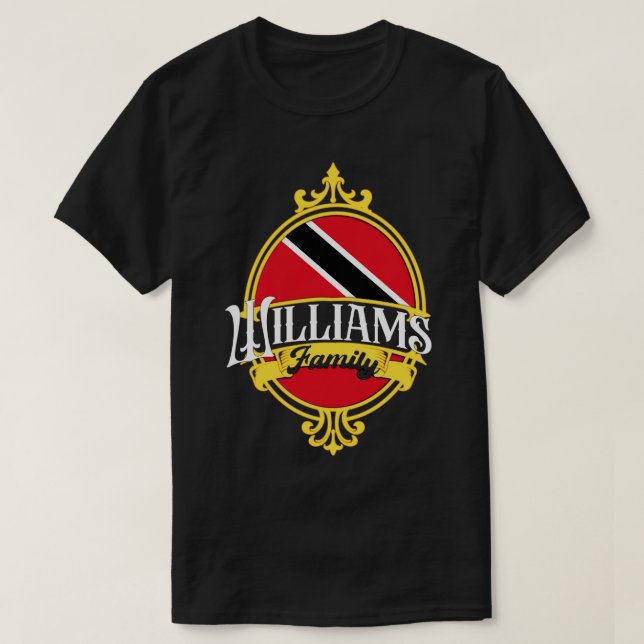 T-shirt Drapeau Trinité-et-Tobago de la famille Williams (Design devant)
