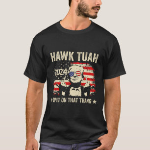 T-shirt Drapeau Trump 2024 Drôle Drôle Drôle Hawk Tush Mid